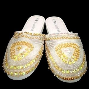 Women's 7 Sequin Mule Slipper Sandal